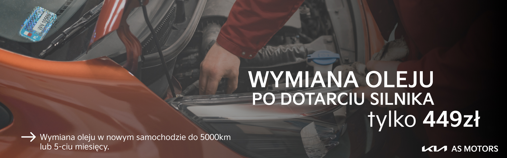 wymiana oleju w nowym samochodzie w KIA AS Motors